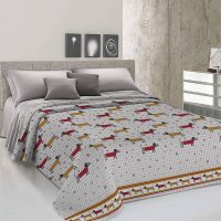 CopriLetto 1 Posto in Jacquard Pensieri Delicati dis. Bassotti